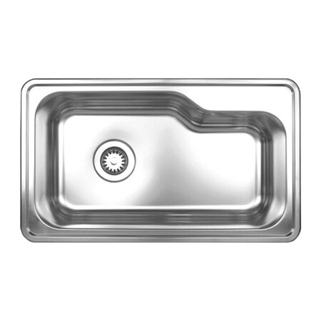 Whitehaus Noah'S Collection SS Sgl Bowl Drop-In Sink, SS WHNDB3016